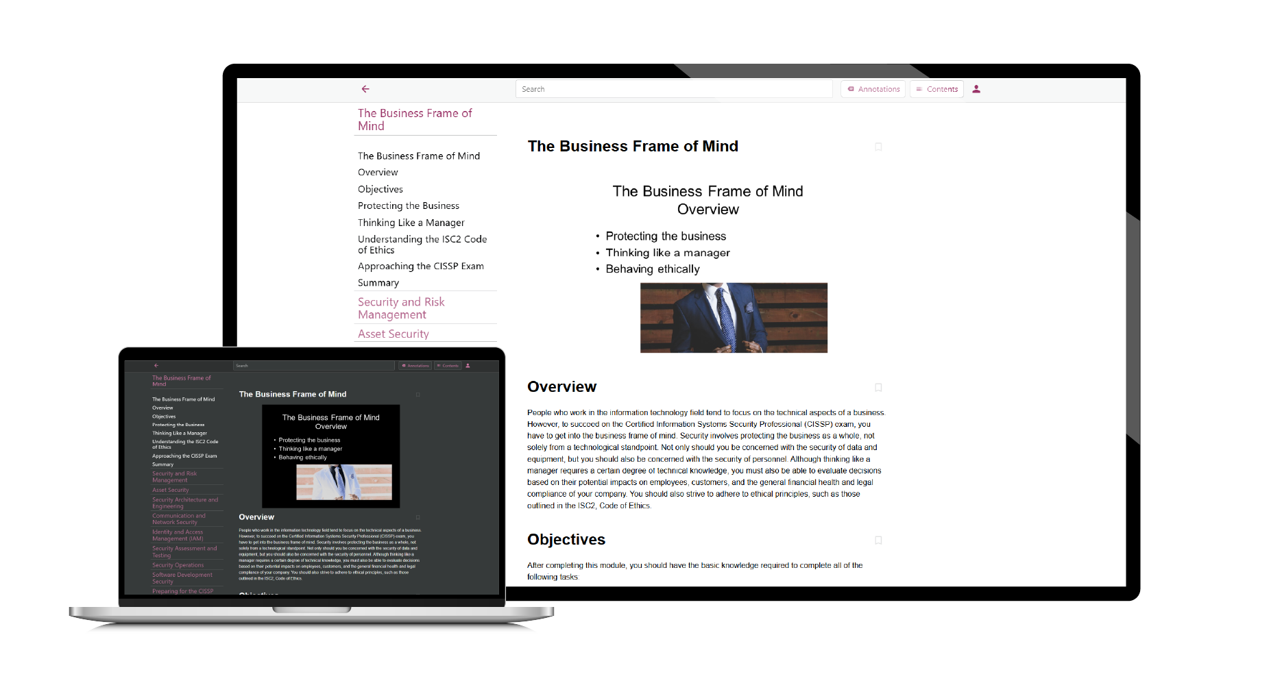 Boson Courseware for CISSP screenshot