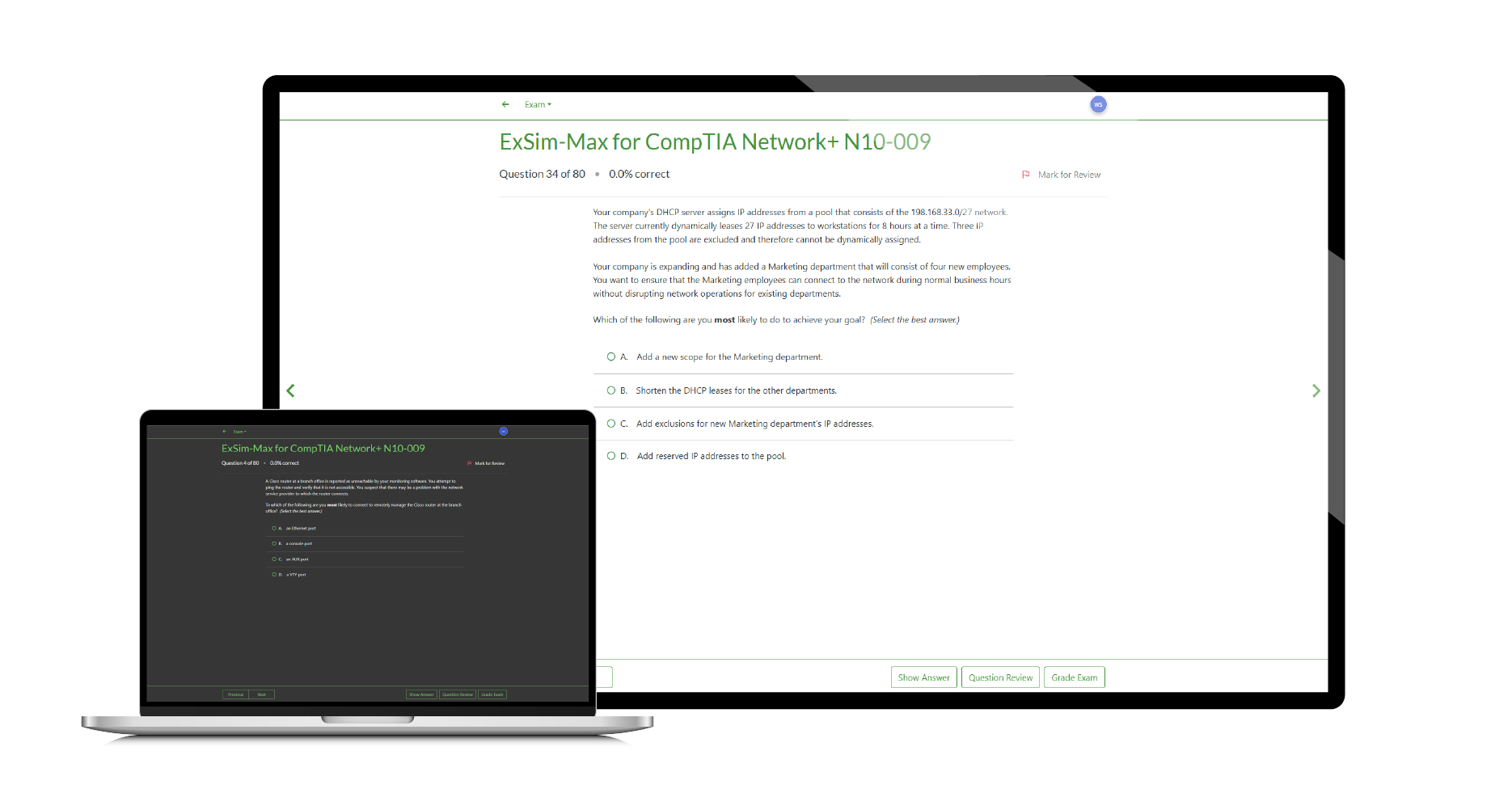 Boson ExSim-Max for CompTIA Network+ N10-009 Screenshot