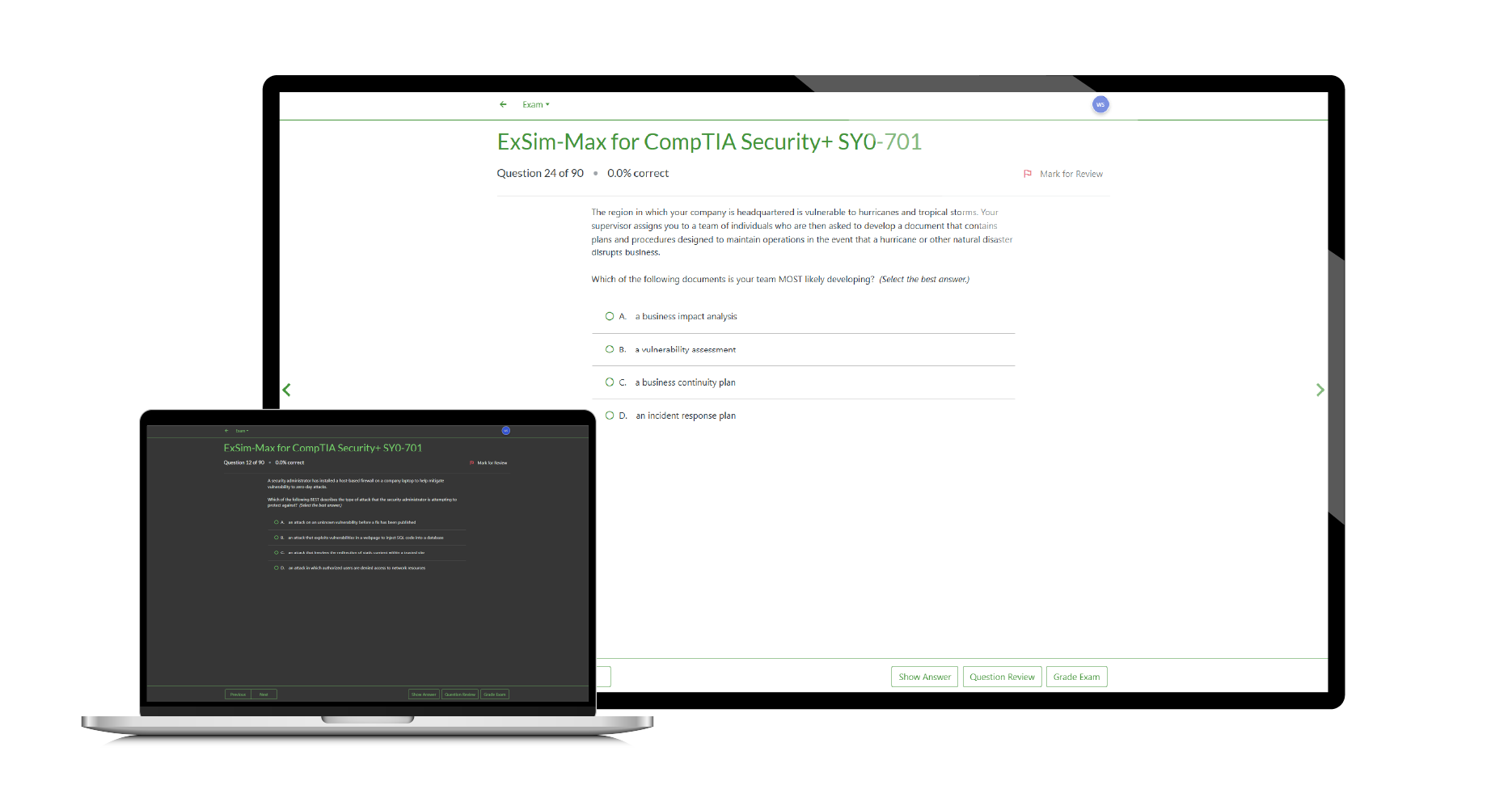 Boson ExSim-Max for CompTIA Security+ SY0-701 Screenshot